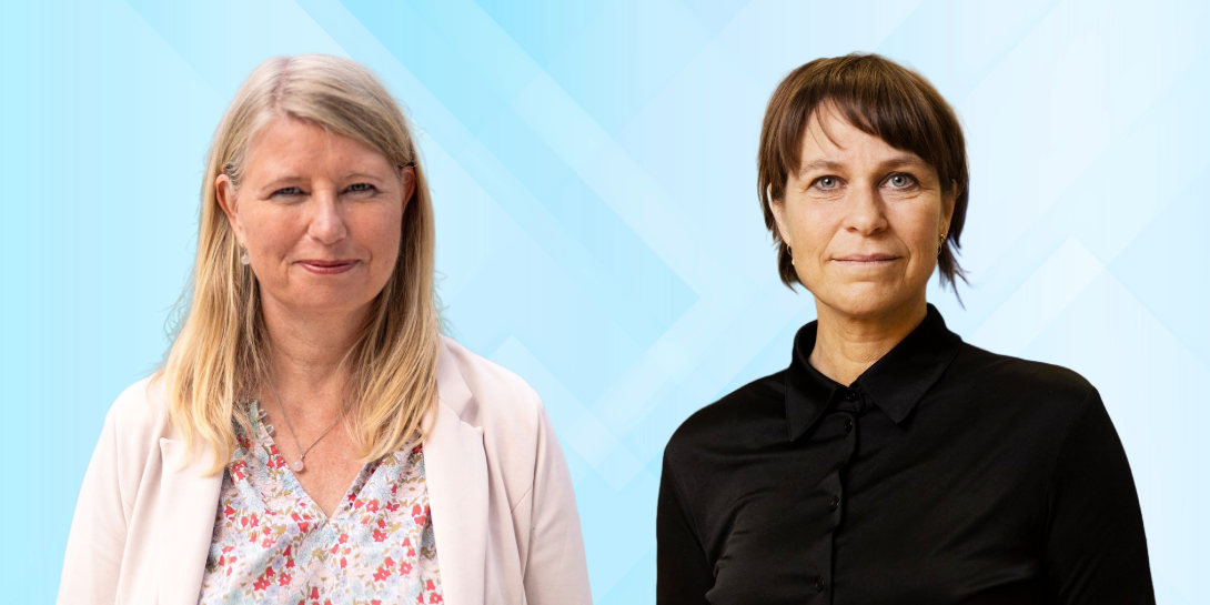 Udviklingschef Charlotte Kjeldsen Krarup fra Industriens Fond og Christina Sejr Pedersen, der er direktør for Half Double Institute.